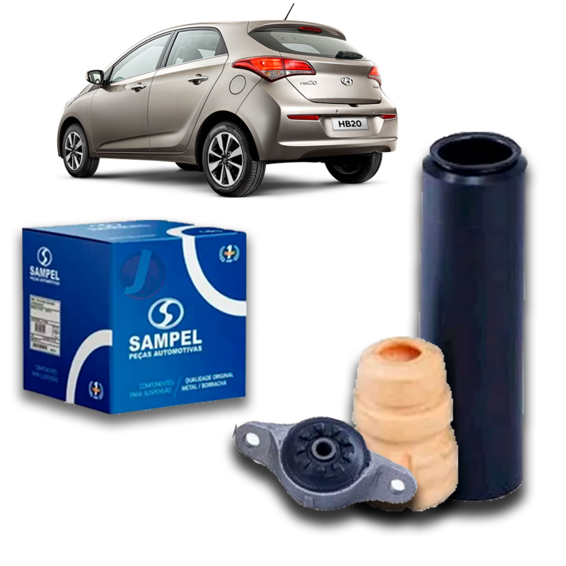 Kit Do Amortecedor Traseiro Hb20 2013 A 2019 (suporte/batente/coifa)