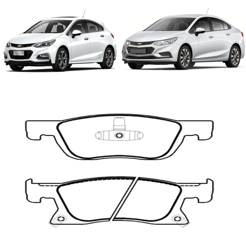 Pastilha Do Freio Dianteiro Cruze 1.4 Turbo 2017 A 2022