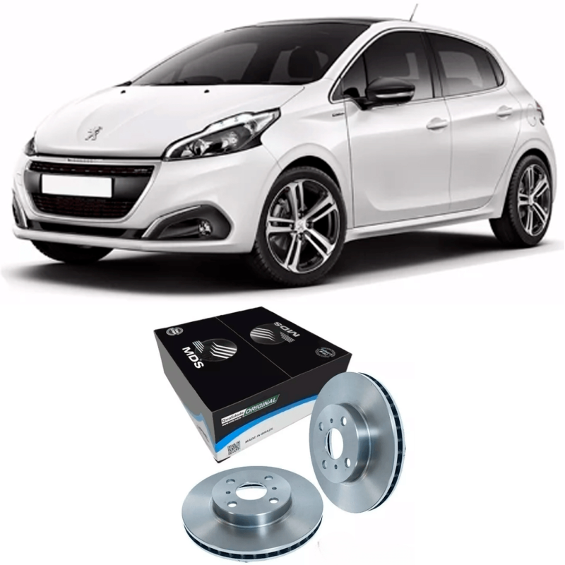 Disco Do Freio Dianteiro Peugeot 208 1.6 2013 A 2020 2008 1.6 2015 A 2022 Citroen C3 1.6 2.0 2014 A 2022 Ventilado