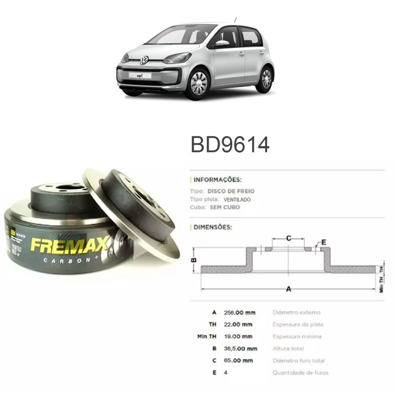 Disco Do Freio Dianteiro Gol Saveiro G5 1.0 1.6 2013/ Up 1.0 2014 A 2022 Ventilado