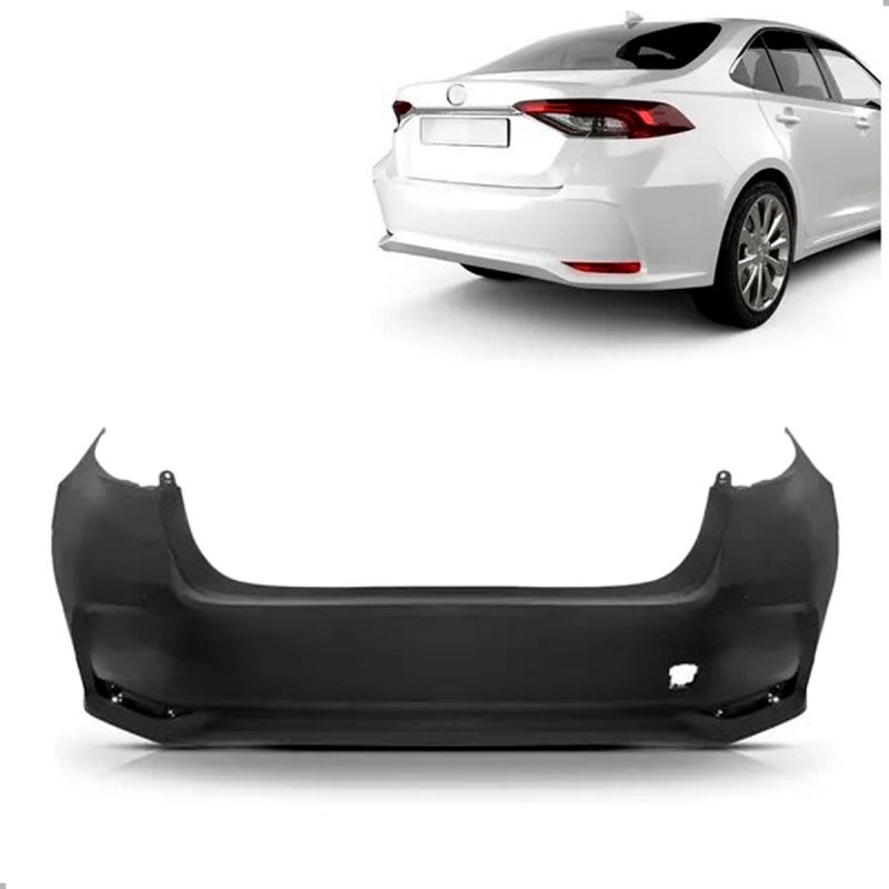 Parachoque Traseiro Corolla 2020 A 2022 Para Pintura Sem Furo Do Sensor (r29923)