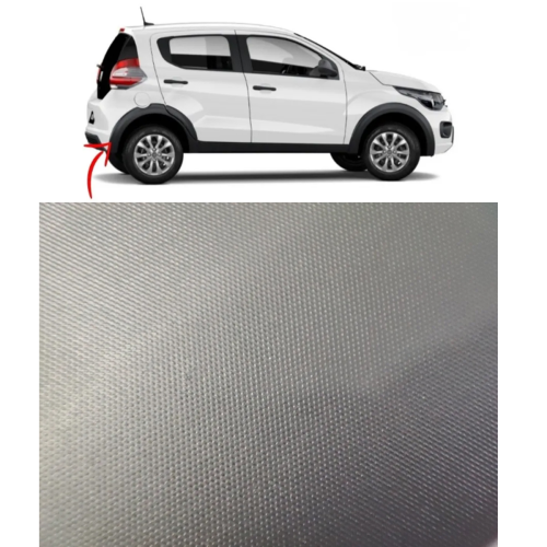 Moldura Da Lateral Traseira Mobi 2017 A 2022 Lado Direito Preta Texturizada