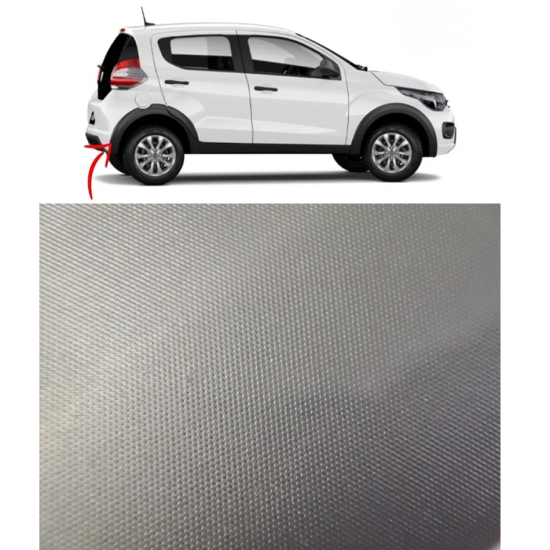 Moldura Da Lateral Traseira Mobi 2017 A 2022 Lado Direito Preta Texturizada