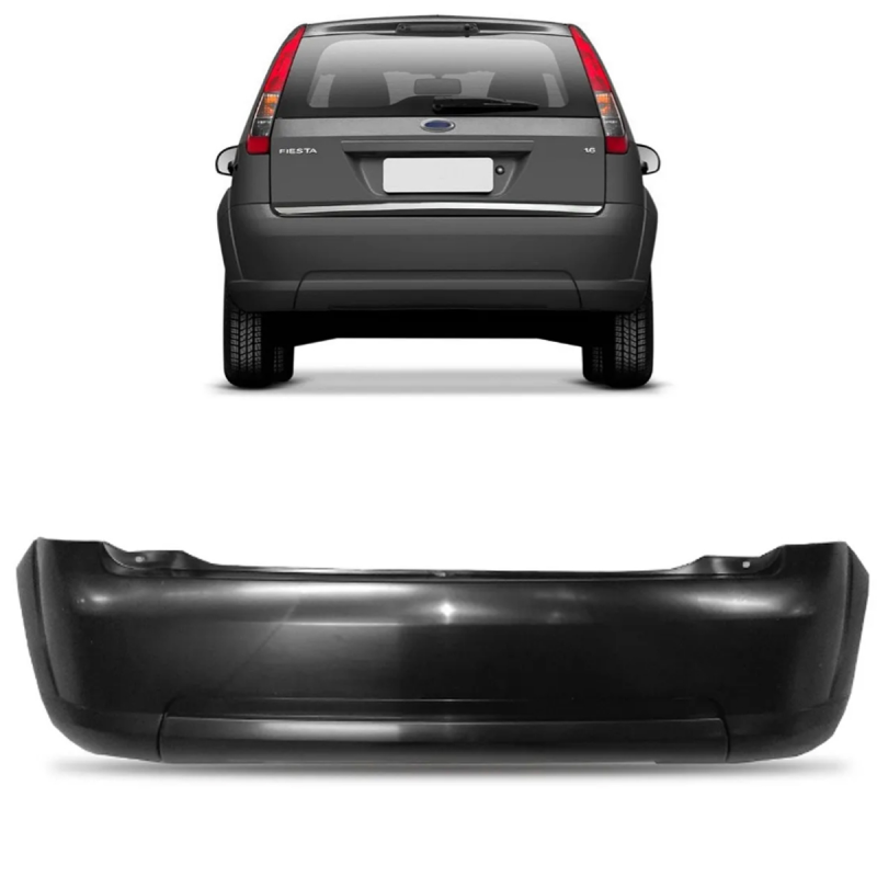 Parachoque Traseiro Fiesta Hatch 2008 A 2014 Para Pintura(c65255)