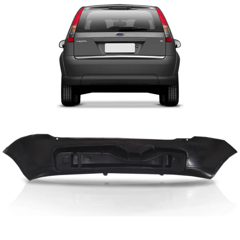 Parachoque Traseiro Fiesta Hatch 2008 A 2014 Para Pintura(c65255)
