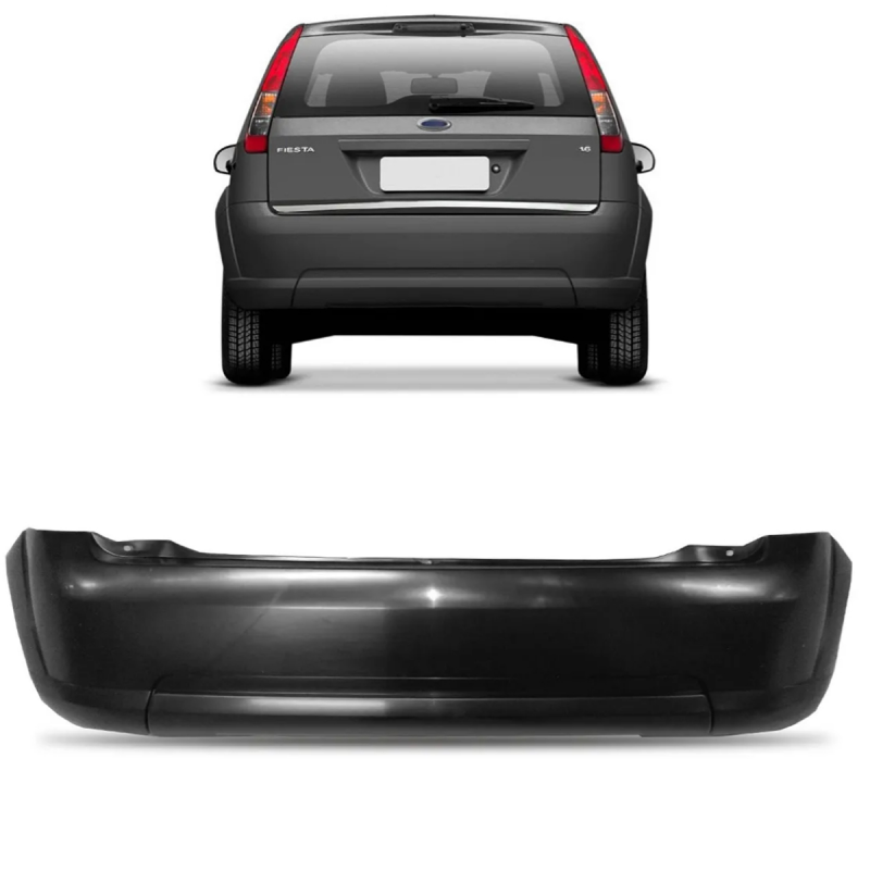 Parachoque Traseiro Fiesta Hatch 2008 A 2014 Para Pintura(c65255)