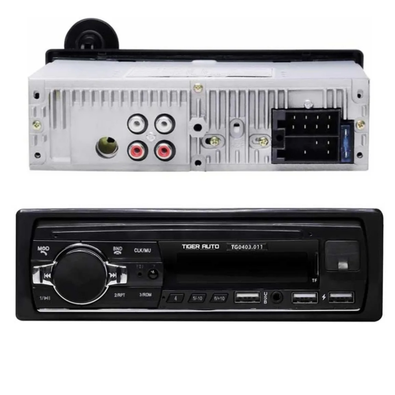 Radio Tiger Auto Fm/mp3 4 Rca 45wx4 Com Bluetooth E Suporte Para Celular