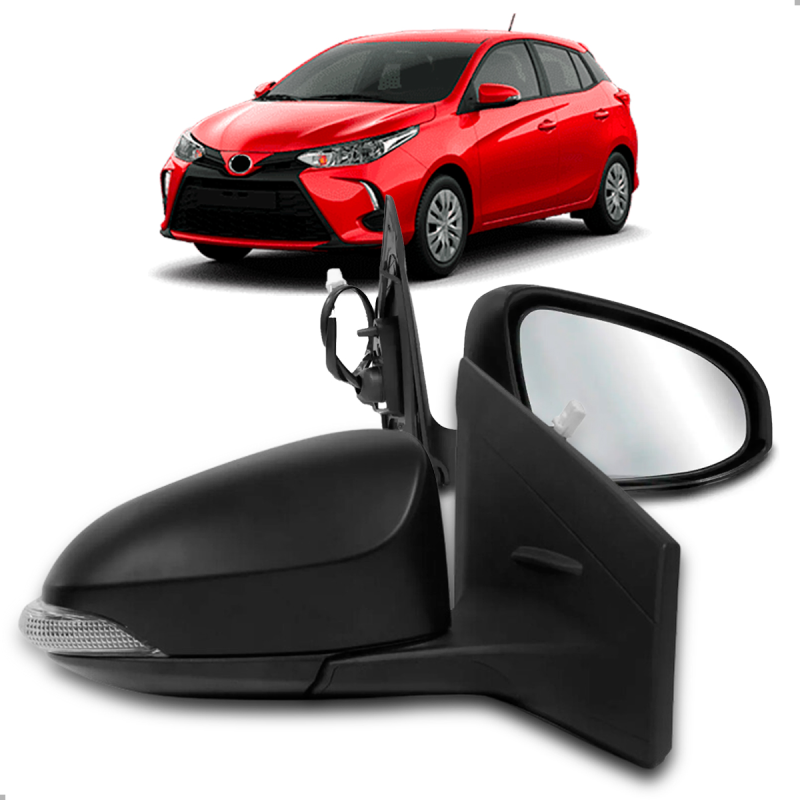 Retrovisor Externo Yaris 2018 A 2023 Lado Direito Eletrico Com Pisca
