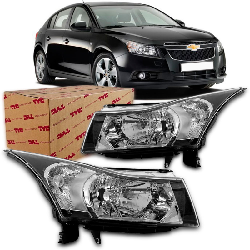 Farol Cruze 2011 A 2016 Lado Esquerdo Masc Negra (r24723) (c035091)