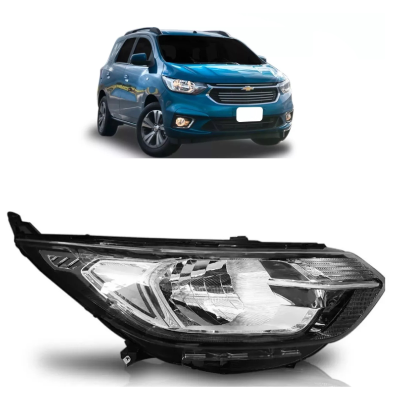 Farol Spin 2019 A 2023 Lado Direito Cromado Regulador Manual Sem Led (r30362)