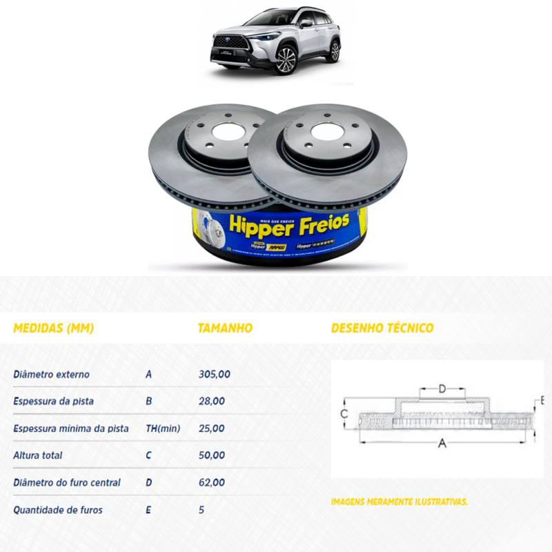 Disco Do Freio Dianteiro Corolla Cross 2.0 2021 A 2022 Rav4 2.5 2018 A 2022 Camry 2.0 2014 A 2022 Ventil