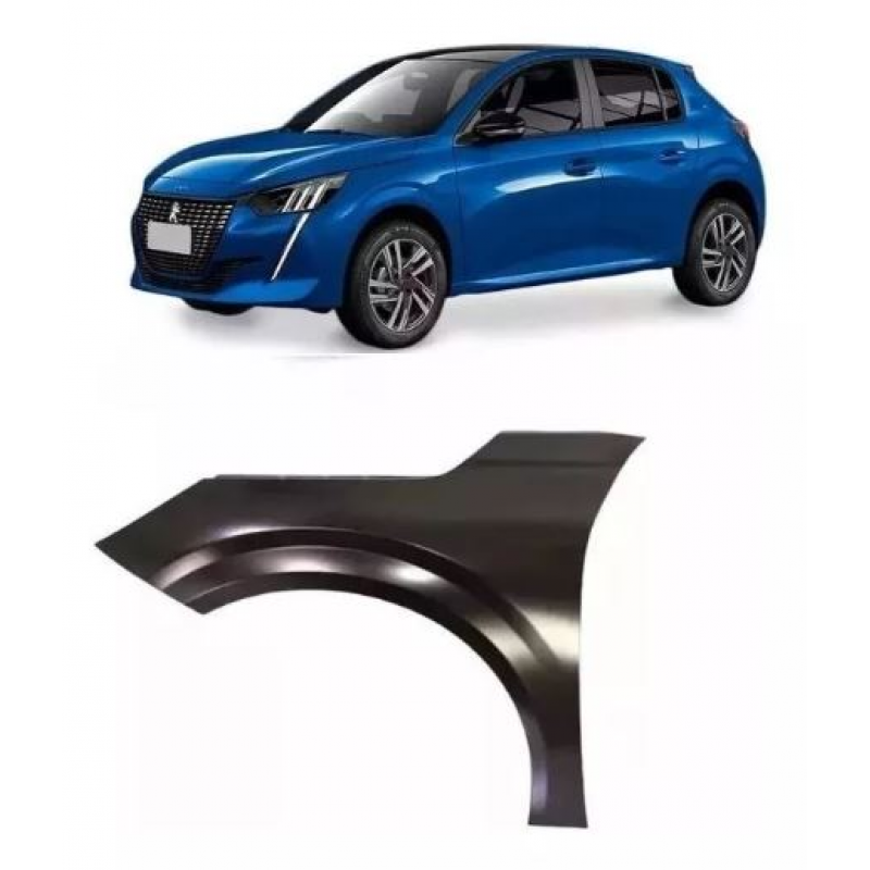 Paralama Peugeot 208 2020 A 2022 Lado Esquerdo Para Pintura (r30801)