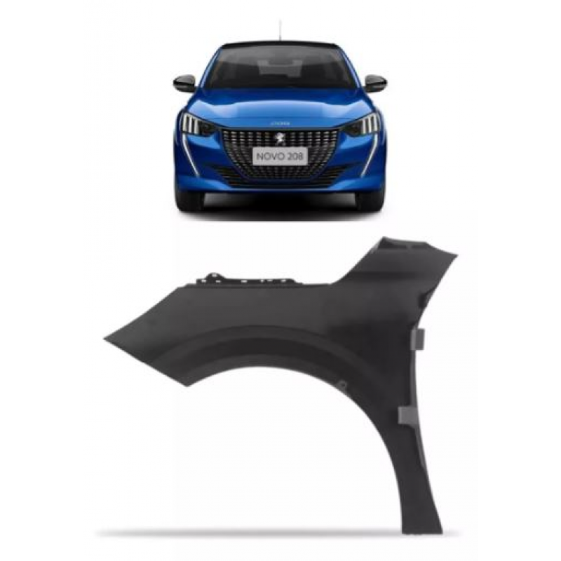 Paralama Peugeot 208 2020 A 2022 Lado Esquerdo Para Pintura (r30801)