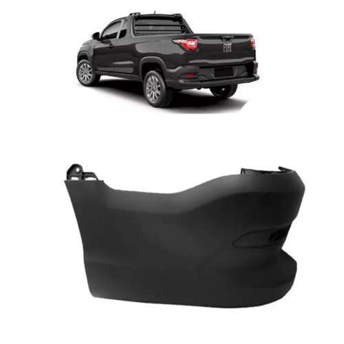 Polaina Traseira Strada 2021 A 2024 Lado Esquerdo Preto Texturizado