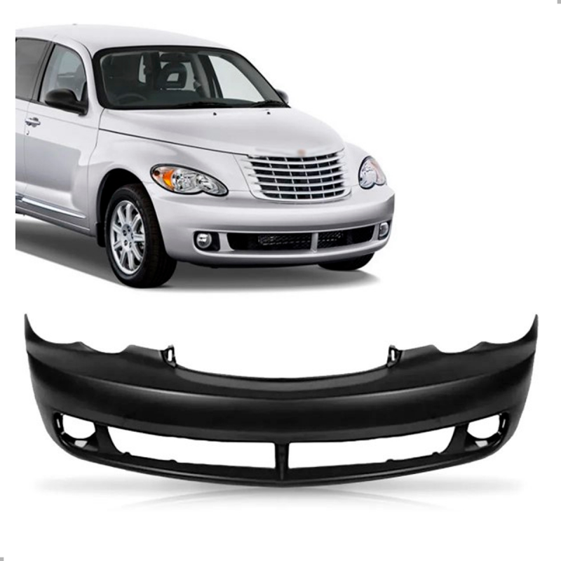 Parachoque Dianteiro Pt Cruiser 2007 A 2010 Para Pintura Com Furo Para Milha (r23780)