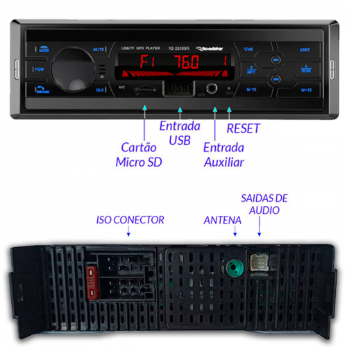 Radio Roadstar Receiver Usb/sd/auxilia/bluetooth (10759)