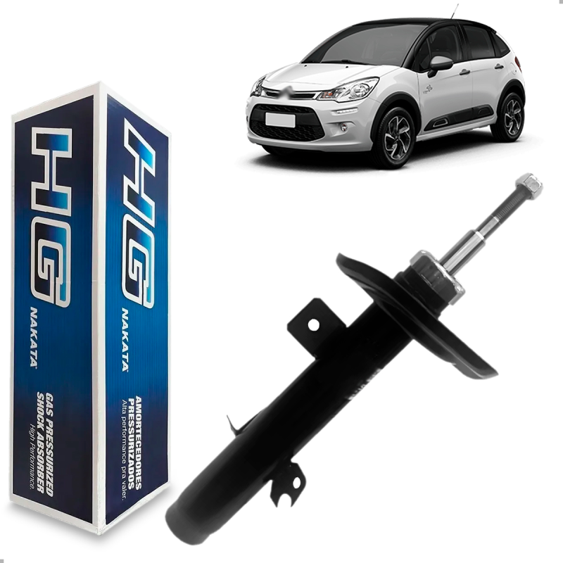 Amortecedor Dianteiro Citroen C3 2013 A 2022 Peugeot 2008 2019 A 2022 208 2019 A 2022 Lado Esquerdo