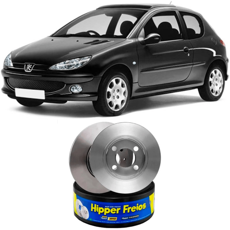 Disco Do Freio Dianteiro Peugeot 206 1.0 1.4 1998 A 2008 Peugeot 207 1.4 2009 A 2011 Xsasa 1.4 1997 A 2000 Solido