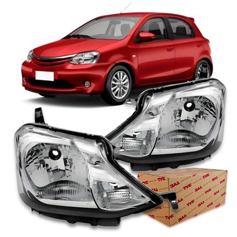 (c069092) Farol Etios 2012 A 2018 Lado Esquerdo Carcaca Preta (r24991)