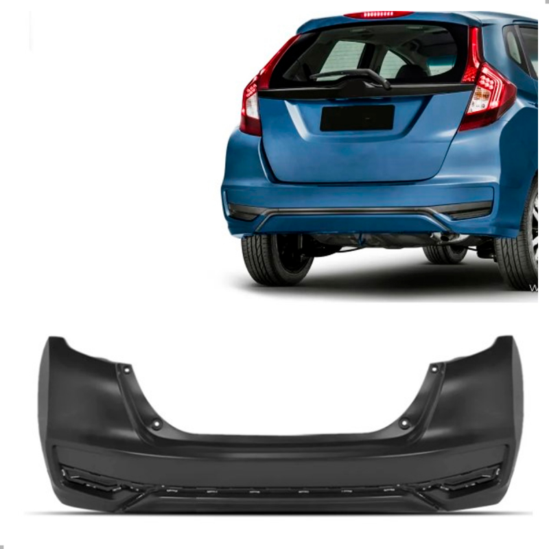 Parachoque Traseiro Fit 2018 A 2021 Para Pintura (r30212)(c30212)