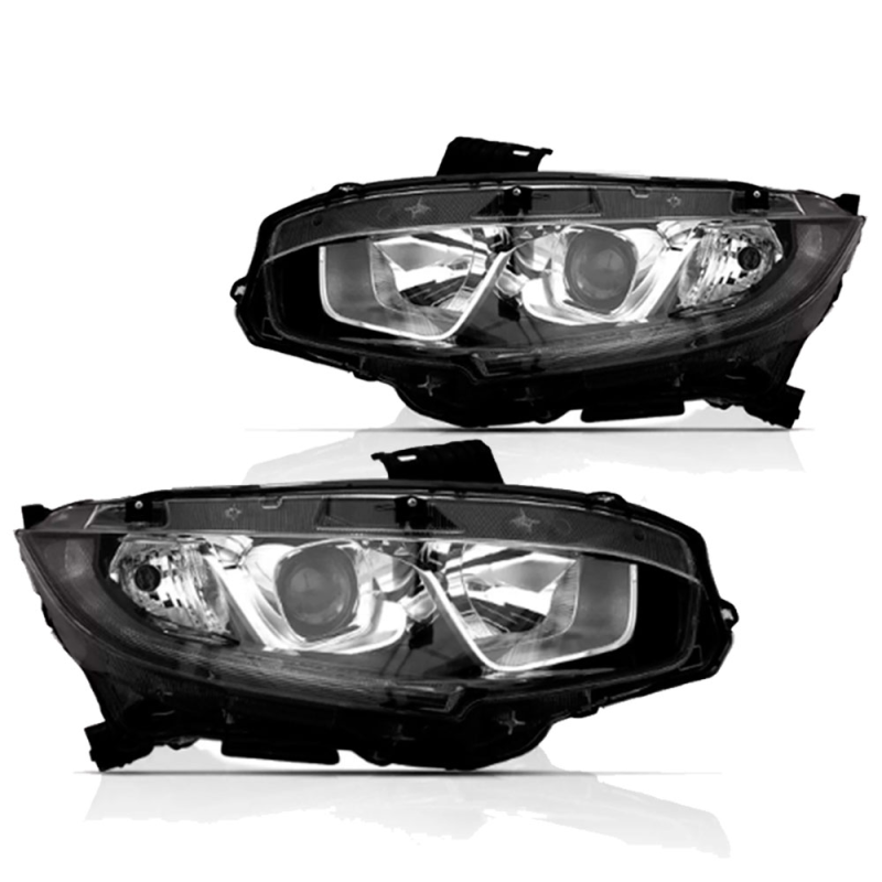 Farol Civic 2017 A 2021 Lado Esquerdo Regulador Eletrico Com Projetor E Led (r27247) (c055835)