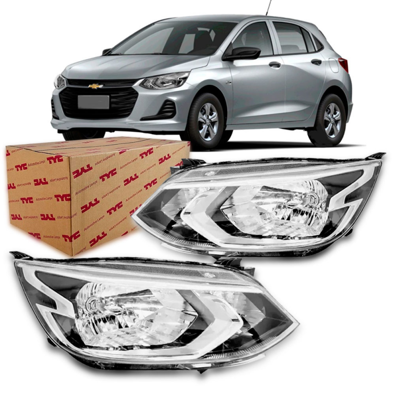 Farol Onix Hatch Plus 2020 A 2023 Lado Esquerdo Regulador Eletrico (c063399) (r32107)