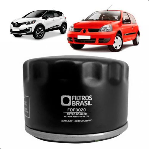 Filtro De Oleo Captur 2.0 2017 A 2022 Clio 1.6 1998 A 2012 Duster 1.6 2.0 2011 A 2015 Fluence 1.6 2011 A