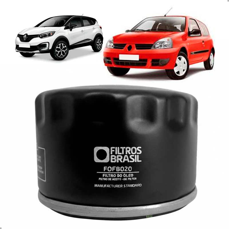Filtro De Oleo Captur 2.0 2017 A 2022 Clio 1.6 1998 A 2012 Duster 1.6 2.0 2011 A 2015 Fluence 1.6 2011 A