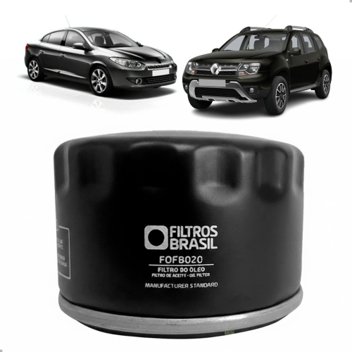Filtro De Oleo Captur 2.0 2017 A 2022 Clio 1.6 1998 A 2012 Duster 1.6 2.0 2011 A 2015 Fluence 1.6 2011 A