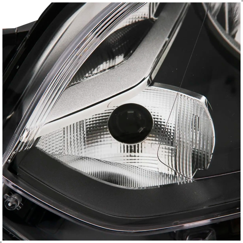 Farol Up 2014 A 2016 Lado Esquerdo Masc Negra Com Friso Preto (sem Drl)