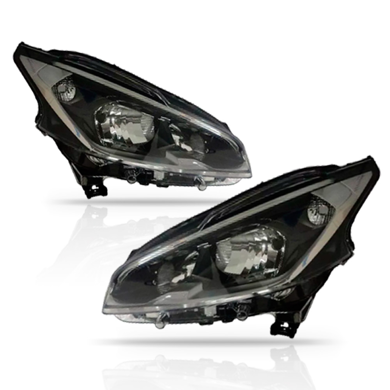 Farol Peugeot 208 2018 A 2019 Mascara Negra Lado Esquerdo