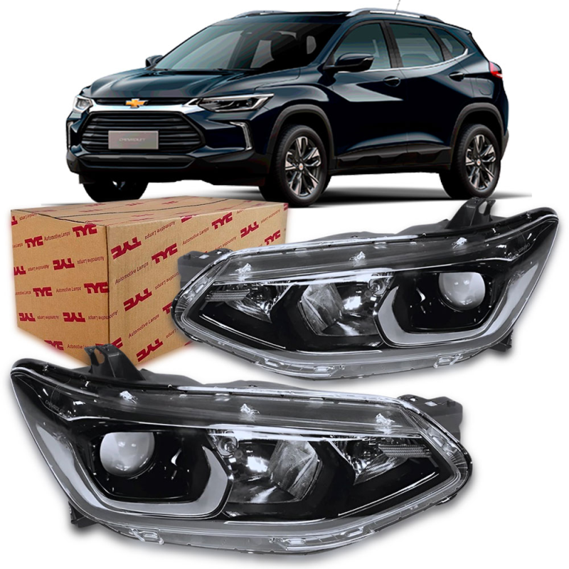 Farol Tracker 2021 A 2024 Lado Esquerdo Regulador Eletrico Com Motor (r32013)(c65086)