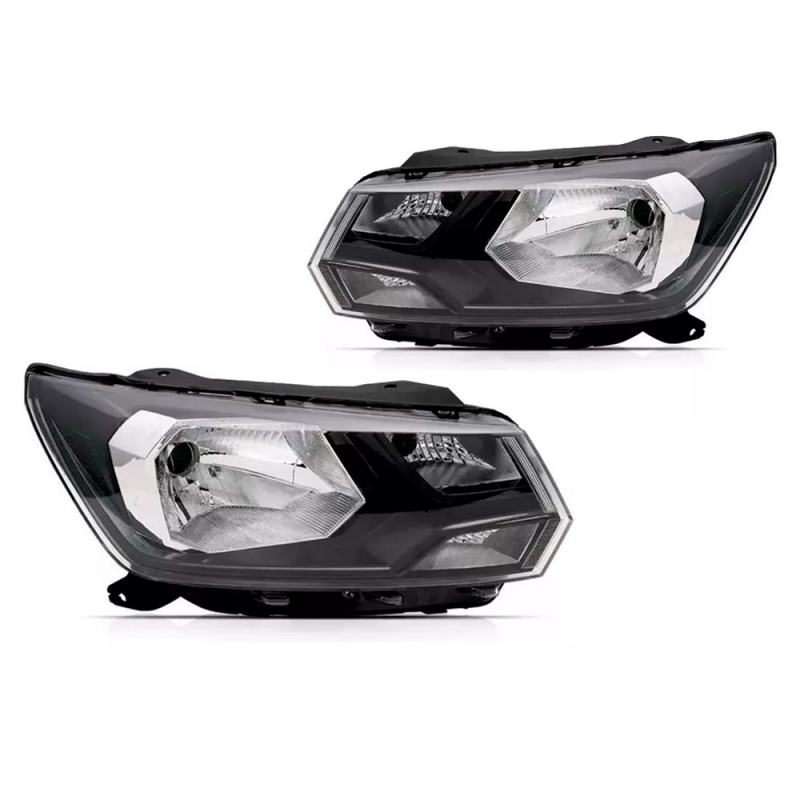Farol Original Saveiro G7 2017 A 2018 Gol Voyage G8 2019 A 2022 Lado Direito Com Friso Preto