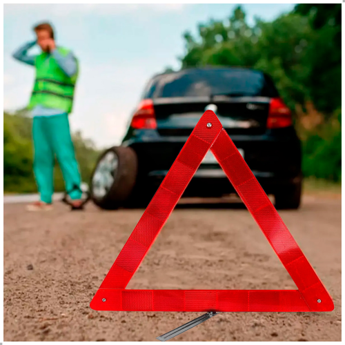 Triangulo De Seguranca Refletivo Base Fixacao