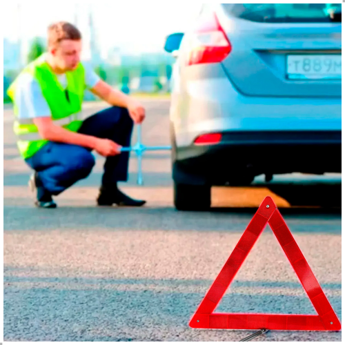 Triangulo De Seguranca Refletivo Base Fixacao