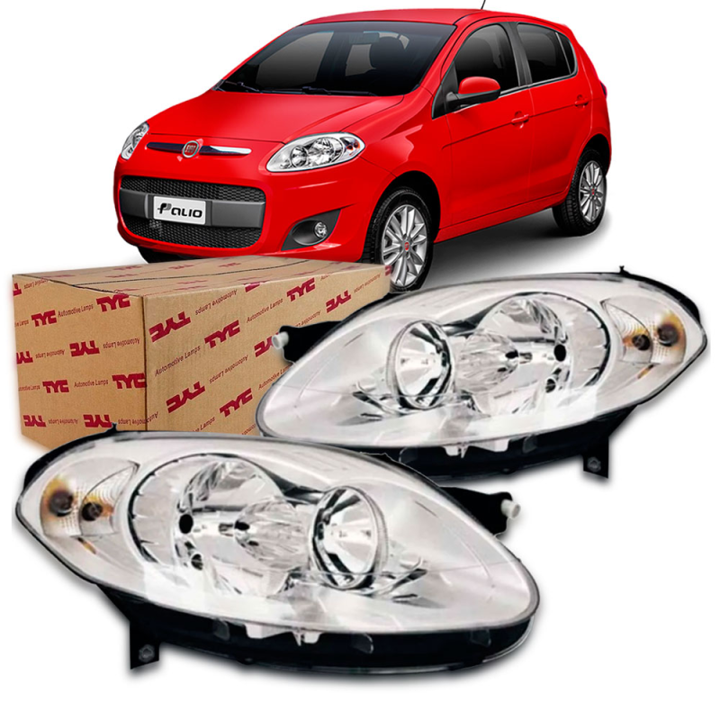 Farol Palio Attractive 2012 A 2016 Lado Esquerdo Masc Negra (r21211)