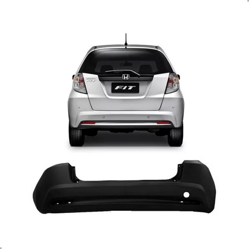 Parachoque Traseiro Fit 2013 A 2014 Para Pintura (c040923) (r34660)