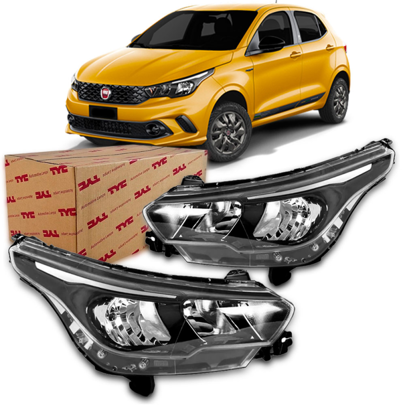 Farol Argo Cronos 2017 A 2021 Lado Esquerdo Sem Led (c058781) (r28973)