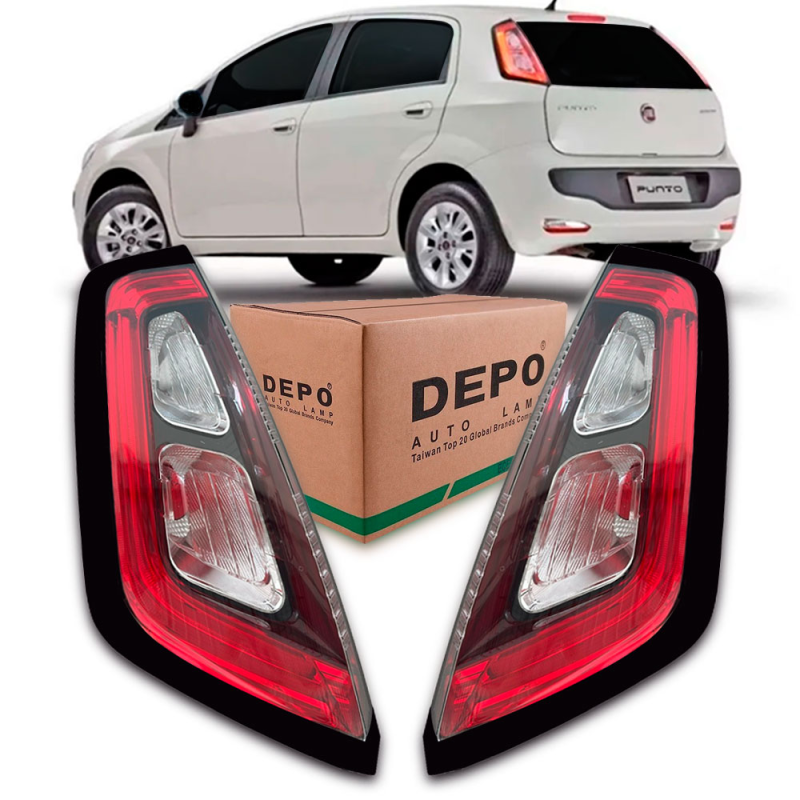 Lanterna Traseira Punto 2013 A 2016 Lado Esquerdo Com Led (r28475) (c37564)