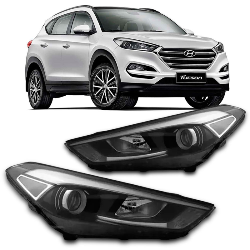 Farol Tucson 2017 A 2022 Lado Esquerdo Regulador Eletrico Com Projetor (r25161)