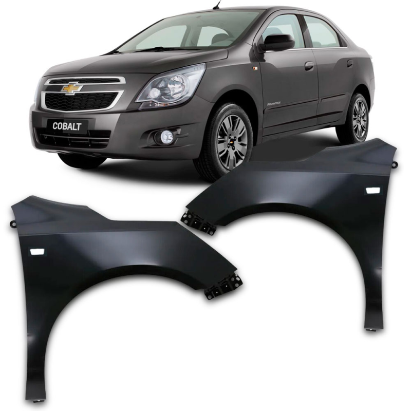 Paralama Cobalt 2012 A 2015 Lado Direito Para Pintura Com Furo Para Pisca (r28838)