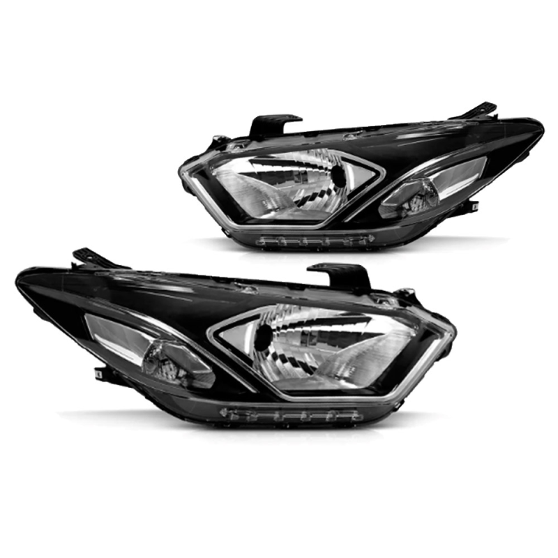 Farol Onix Prisma 2017 A 2020 Lado Esquerdo Friso Cromado Com Led (r28687)(c57937)