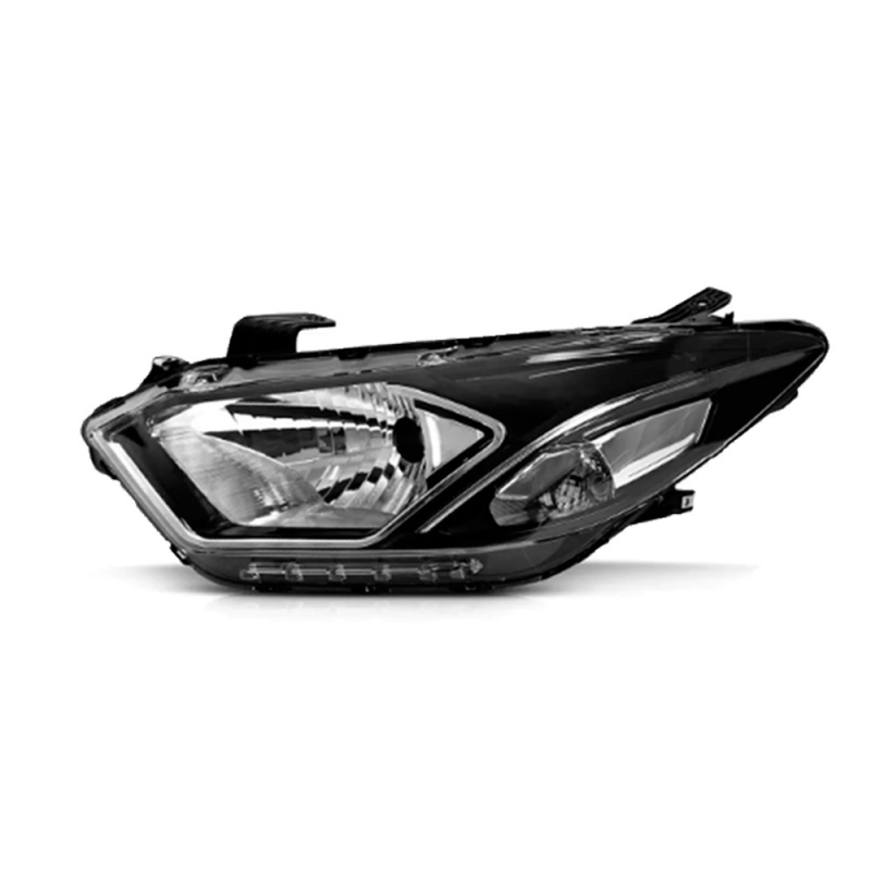 Farol Onix Prisma 2017 A 2020 Lado Esquerdo Friso Cromado Com Led (r28687)(c57937)