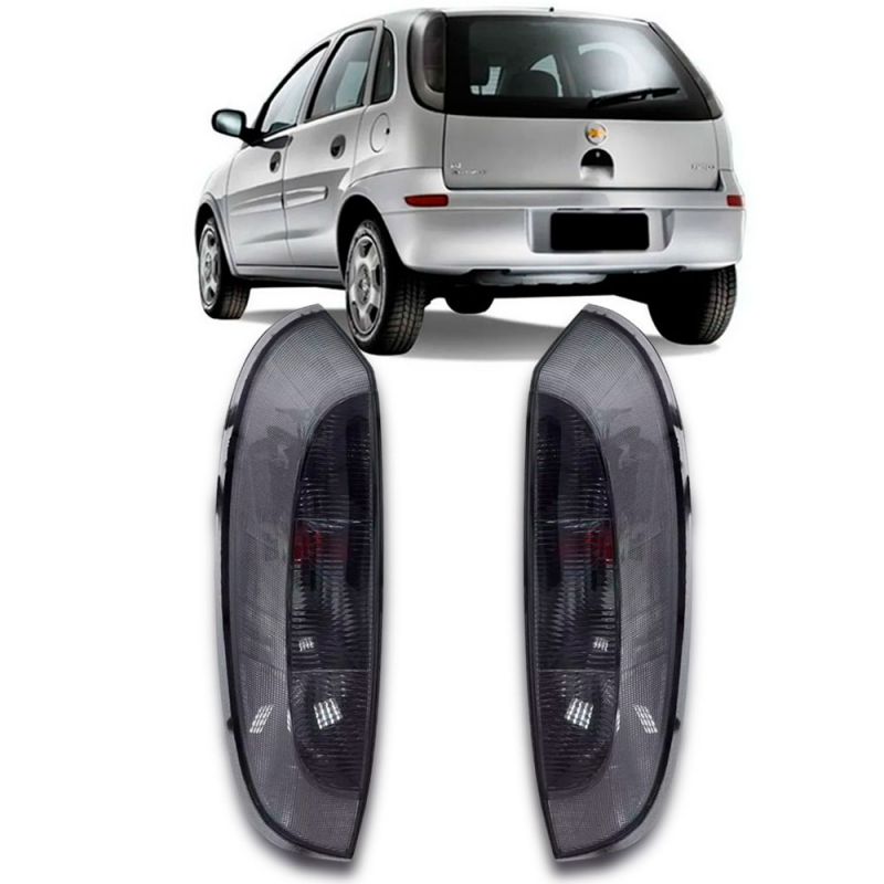Lanterna Traseira Corsa Montana Hatch 2006 A 2012 Lado Esquerdo Fume