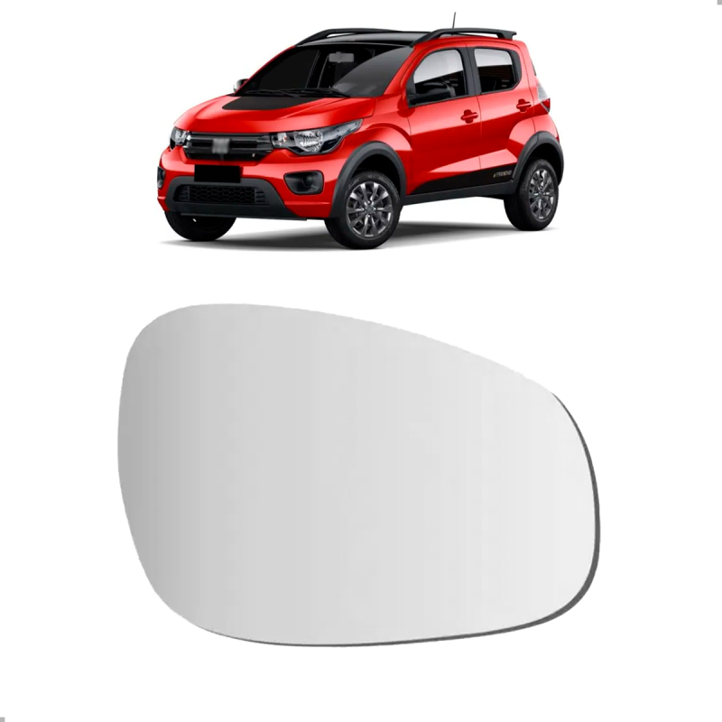 Lente Do Retrovisor Com Base Original Mobi 2016 A 2023 Lado Direito