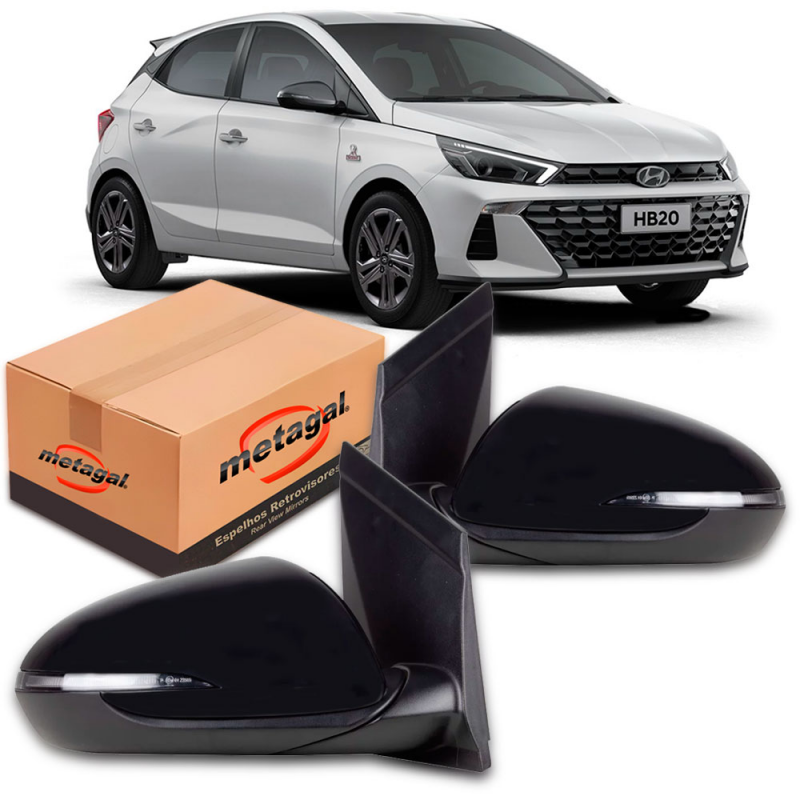 Retrovisor Original Hb20 2022 A 2024 Lado Direito Regulador Eletrico Com Pisca
