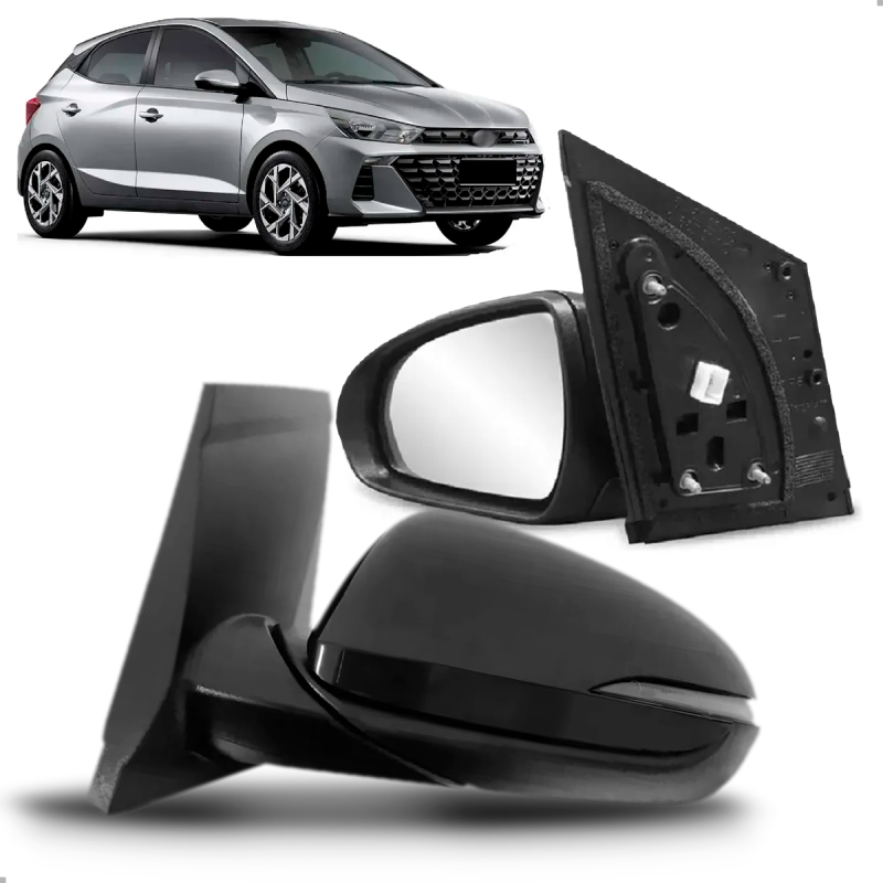 (r34871) Retrovisor Original Hb20 2022 A 2024 Lado Esquerdo Regulador Eletrico Com Pisca