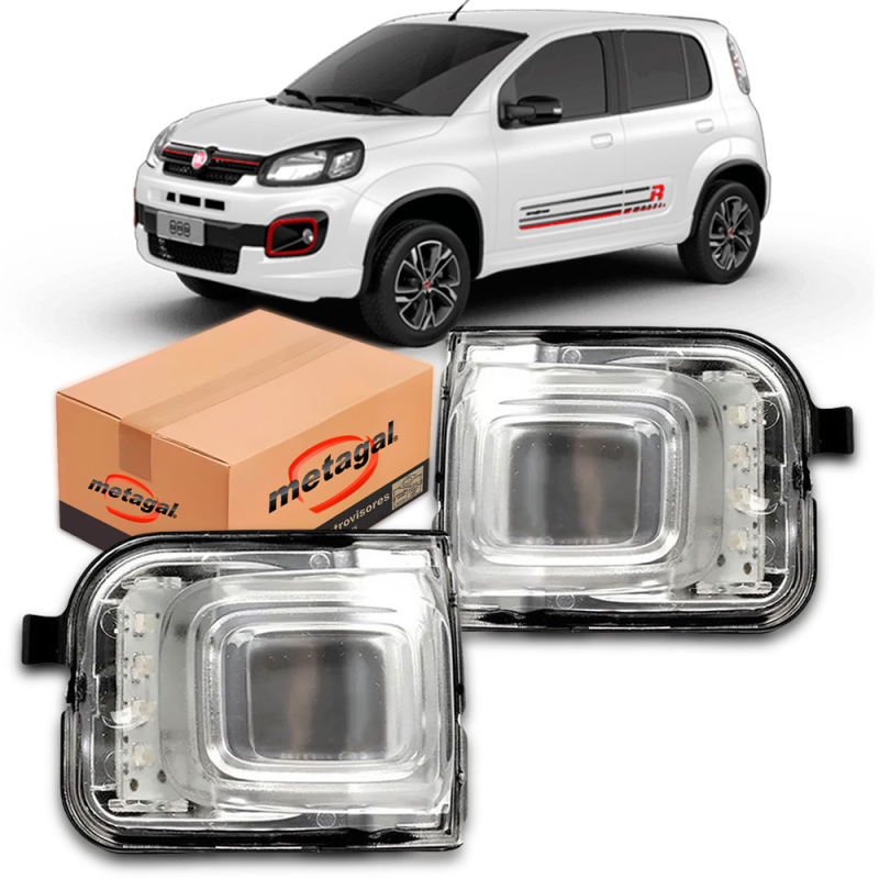 Lanterna Pisca Do Retrovisor Original Uno Vivace 2011 A 2021 Lado Esquerdo