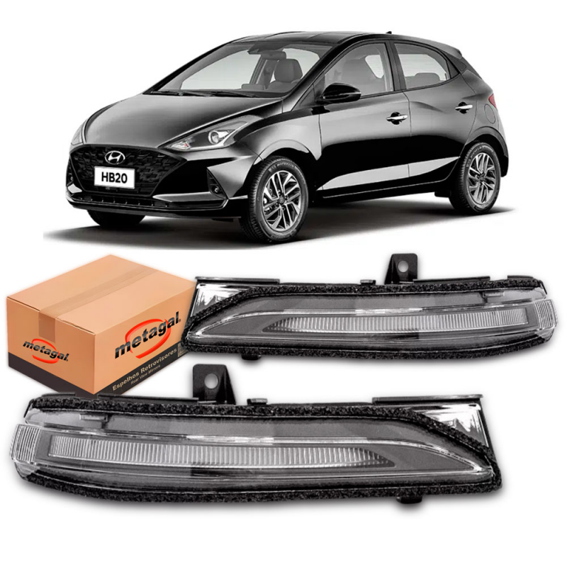 Lanterna Pisca Do Retrovisor Original Hb20 Hb20s Hb20x 2020 A 2022 Lado Esquerdo