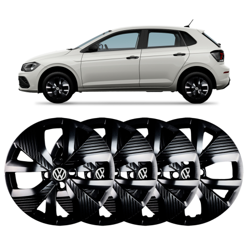 Calota Polo Track 2021 A 2024 Roda Aro 15 Preta